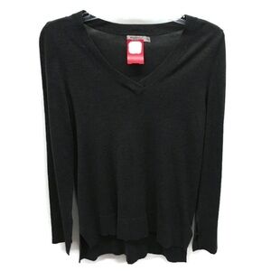 R Essentials charcoal hi-lo lightweight sweater